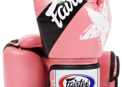 Fairtex pink star boxing gloves